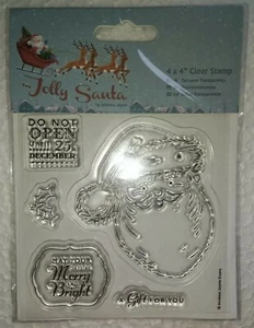 Nuevo sello transparente Docrafts Jolly Santa 4 x 4" - Imagen 1 de 3