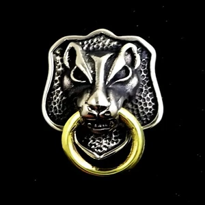 Vintage Lion Wallet Chain Connector Concho Leather Craft For Wallets Handmade - Picture 1 of 4