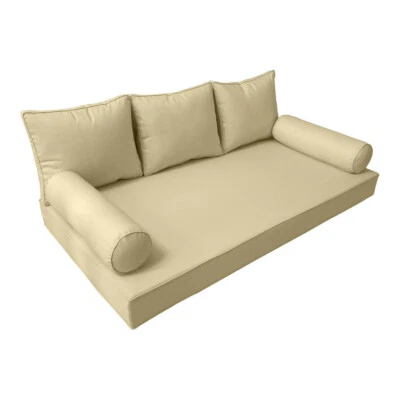 6PC Pipe Daybed Mattress Cushion Bolster Pillow Complete Set S.3 Twin-XL AD103 - Image 1 of 4