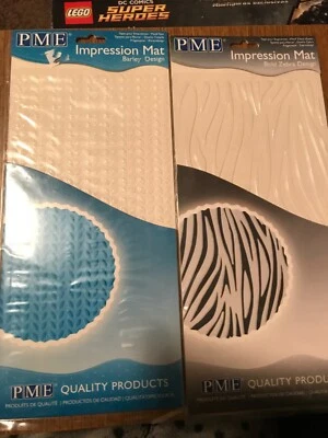 Alfombra de impresión PME (juego de 2) diseños de cebada y cebra audaz fondant arcilla artesanal Foto 1 de 4