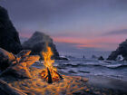 Stephen LYMAN " Beach Bonfire  " LIMITED EDITION art print Artist Proof COA 50