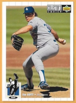 JIM GOTT LOS ANGELES DODGERS #113 - UPPER DECK COLLECTOR'S CHOICE NM-MT 1994 - Image 1 of 2