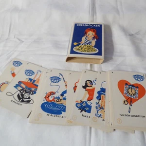 Vintage Kartenspiel Quartett Drei Glocken Unterhaltungsspiel (KK148) - Bild 1 von 6