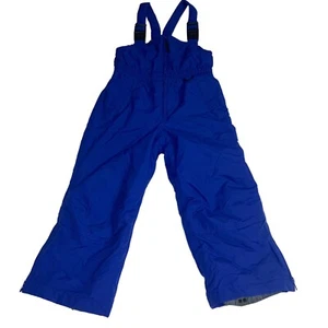 LL Bean Snow Bib Blue Kids Boys or Girls sz 5 Adjustable Straps - Picture 1 of 10