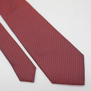 Corbata de seda tejida geométrica roja azul Ermenegildo Zegna - Imagen 1 de 7
