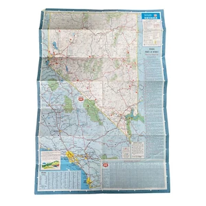 Vintage Road Map Nevada Phillips 66 1966 Points Of Interest Scenic Routes - Picture 1 of 8