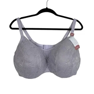Cacique Bra 42DDD Lace Underwire Lightly Lined Full Coverage NEW Lavender - Picture 1 of 9