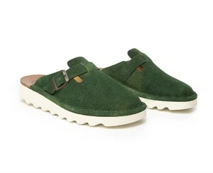 SESA FOOTWEAR LOS ANGELES PANTOFOLE OLIVA SCAMOSCIATE E PELLE MULES TG 41 US 11W 8M - Foto 1 di 12