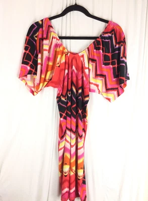 Vestido Christina Love Junior Mini Tejido Chevron Manga Ala de Murciélago Multicolor Talla S Foto 1 de 4