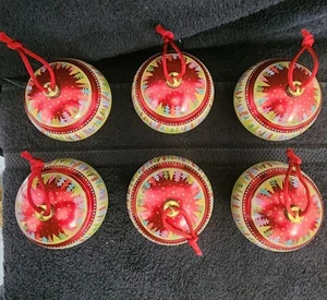 Lindt Chocolate Metal Christmas Ornaments Set of 6 Collectible LG Size - Picture 1 of 5