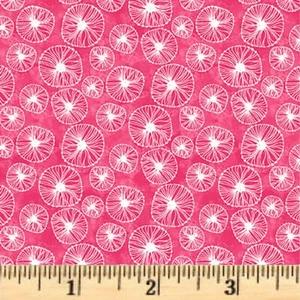 Mermaid Tails Anemona Pink 7935-22  100% Cotton Fabric By the half yard - Picture 1 of 2