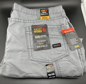 Ariat 40x30 FR M4 Workhorse Relaxed Bootcut Pants Jeans Gray NWT - Picture 1 of 8