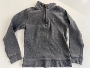 Polo Ralph Lauren Sudadera Niños Pequeños Talla 5 1/4 Cremallera Pullover Gris - Imagen 1 de 3