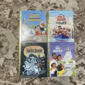 Disney Little Golden Books Lot 4 Magic Kingdom Haunted Mansion Small World Wdw - Bild 1 von 2