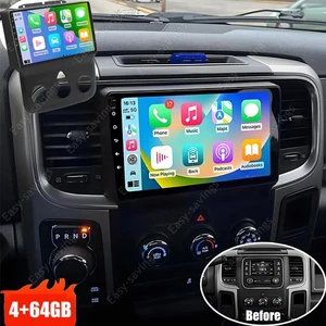 Autoradio 64G CarPlay Stereo GPS Nav WIFI BT per Dodge Ram 1500 2500 3500 13-19 - Foto 1 di 18