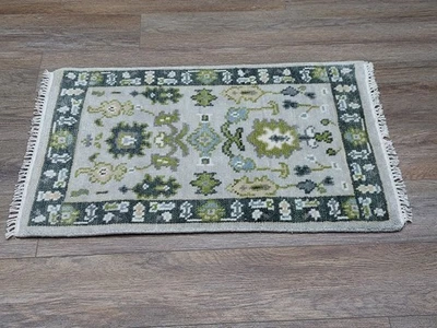 Alfombra Bohemia Oushak, Alfombra Turca Oushak, Alfombra Contemporánea Hecha a Mano, 2x3 Pies Foto 1 de 4