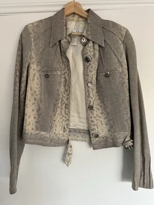 Rare Christian Dior John Galliano Fall/Winter 2002 Lizard Skin Grey Jacket Sz M - Picture 1 of 14