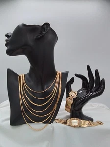 NOLAN MILLER STARLUSTER GLAMOUR COLLECTION WATCH BRACELET NECKLACE MATCHING SET - Picture 1 of 21