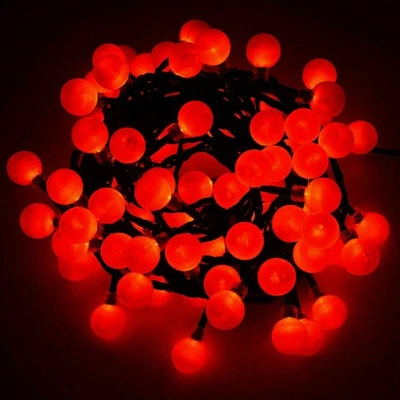 GEEZY Christmas LED Lights Berry String 1000 Timer 8 Modes Red Color Indoor Outdoor