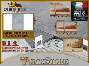 ARCKSTONE RLS RAIMONDI LEVELLING SYSTEM Nivelliersystem Paket 100 Basen 3-12 mm - Picture 1 of 1