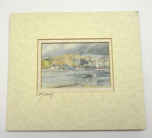 Boating on the Lake by Chris Jones Signed Mounted Print - Picture 1 of 1