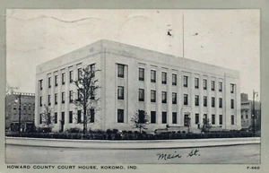 Main Street View Exterior Howard County Court House Kokoma Indiana IN Postcard - Picture 1 of 2