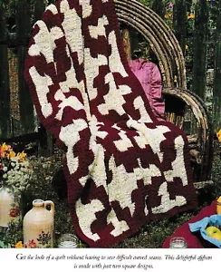 Quilt Afghan - 45" x 59" - Worsted weight yarn - Crochet Pattern ONLY - Picture 1 of 2