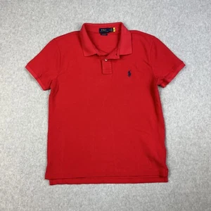 Polo Ralph Lauren Youth Medium Classic Fit Red Cotton Pony Short Sleeve Preppy - Picture 1 of 8