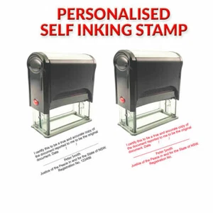 Self Inking Custom business Stamp - 37 x 76 mm suitable JP Pharmacist and Nurses - Picture 1 of 2