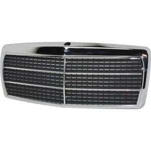Grille For 84-93 Mercedes Benz 190E 84-89 190D Chrome Shell w/ Primed Insert - Picture 1 of 6