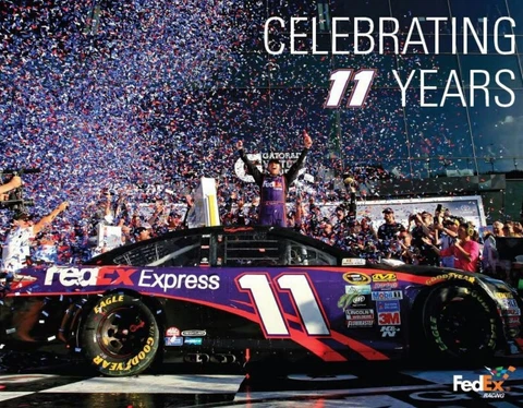 2016 DENNY HAMLIN "CELEBRATING 11 YEARS" NASCAR SPRINT CUP FAN FEST POSTCARD!! Cover