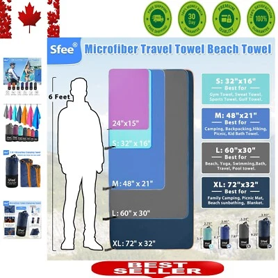 Ultra Compact Microfiber Towel Set for Travel & Sports - Super Soft & Versatile Foto 1 de 4