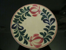 Antique Spongeware English Pottery Floral Motif Hand Painted Porcelain Plate!