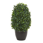 Artificial 13" Boxwood Topiary Plant UV Resistant (Indoor/Outdoor)