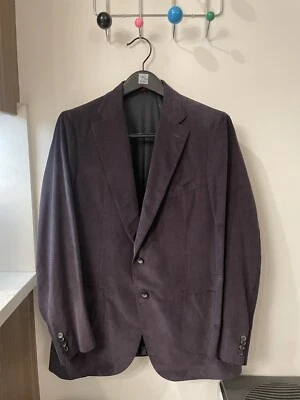 ISAIA США 44R IT 54 новый Slim-Fit темно-серый вельвет спортивная куртка Dustin основание пальто - Изображение 1 из 4