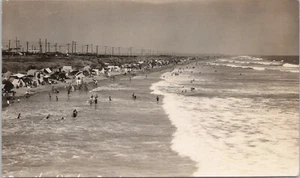 RPPC California Shoreline Scene Hundreds of Tents on the Beach 1930s era - Picture 1 of 2