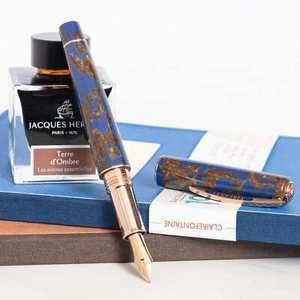 Penna stilografica Visconti Caesar's Firenze Titanic oro rosa celluloide - Usata - Foto 1 di 9