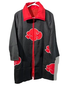 Naruto Shippuden Akatsuki Cloak/Robe/Cosplay Costume Kids Size Medium 8-10 140 - Picture 1 of 6