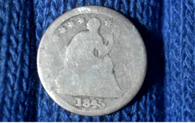 1845 Seated Liberty Half Dime ** GOOD Details - Image 1 of 3