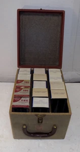 Vintage Bekins Slide Tray Storage Carrying Case & 14 Mixed Mico & TDC Slide Tray - Picture 1 of 7