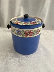 Antique Hampton England Cobalt Biscuit Cookie Jar - Picture 1 of 11