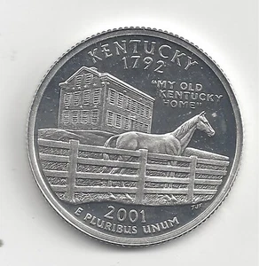 2001 S Silver Proof KENTUCKY Quarter - 90% Silver - Picture 1 of 2