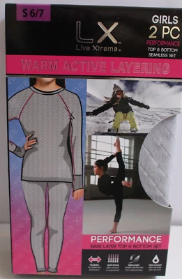 New, Live Extremes Performance Base,Warm Layering Top & Bottom Set for Girls - Image 1 of 4