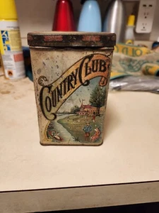 Vintage Country Club Cigars Advertising Tobacco Tin - Pennsylvania - Picture 1 of 9
