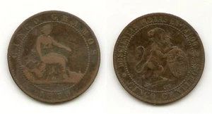 ESPAÑA G. Provisonal 5 Ctos 1870 NL778 - Picture 1 of 1