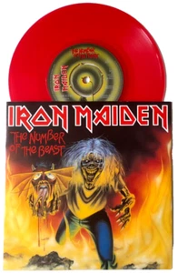 NM/EX IRON MAIDEN 1982 The Number Of The Beast 1982 7" RED VINYL 45 (EMI 5287) - Picture 1 of 2