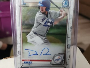 Drew Avans 2020 Bowman Chrome Prospects Auto Autograph #DA Dodgers M25