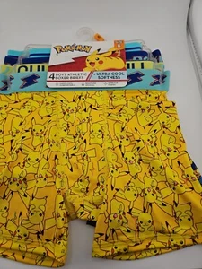 Pokemon Boys 4 Pack Athletic Boxer With Elastic Waist Briefs Size 6 New - Picture 1 of 4