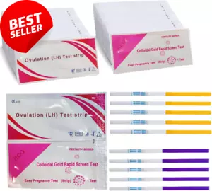 50 Ovulation Test Strips and 20 Pregnancy Test Strips, 50 LH + 20 HCG for Women, - Picture 1 of 14