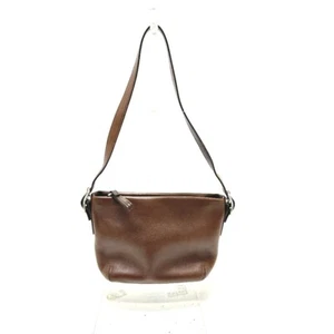 COACH Mini Pouch Bag Borsa a tracolla in pelle marrone - Foto 1 di 12